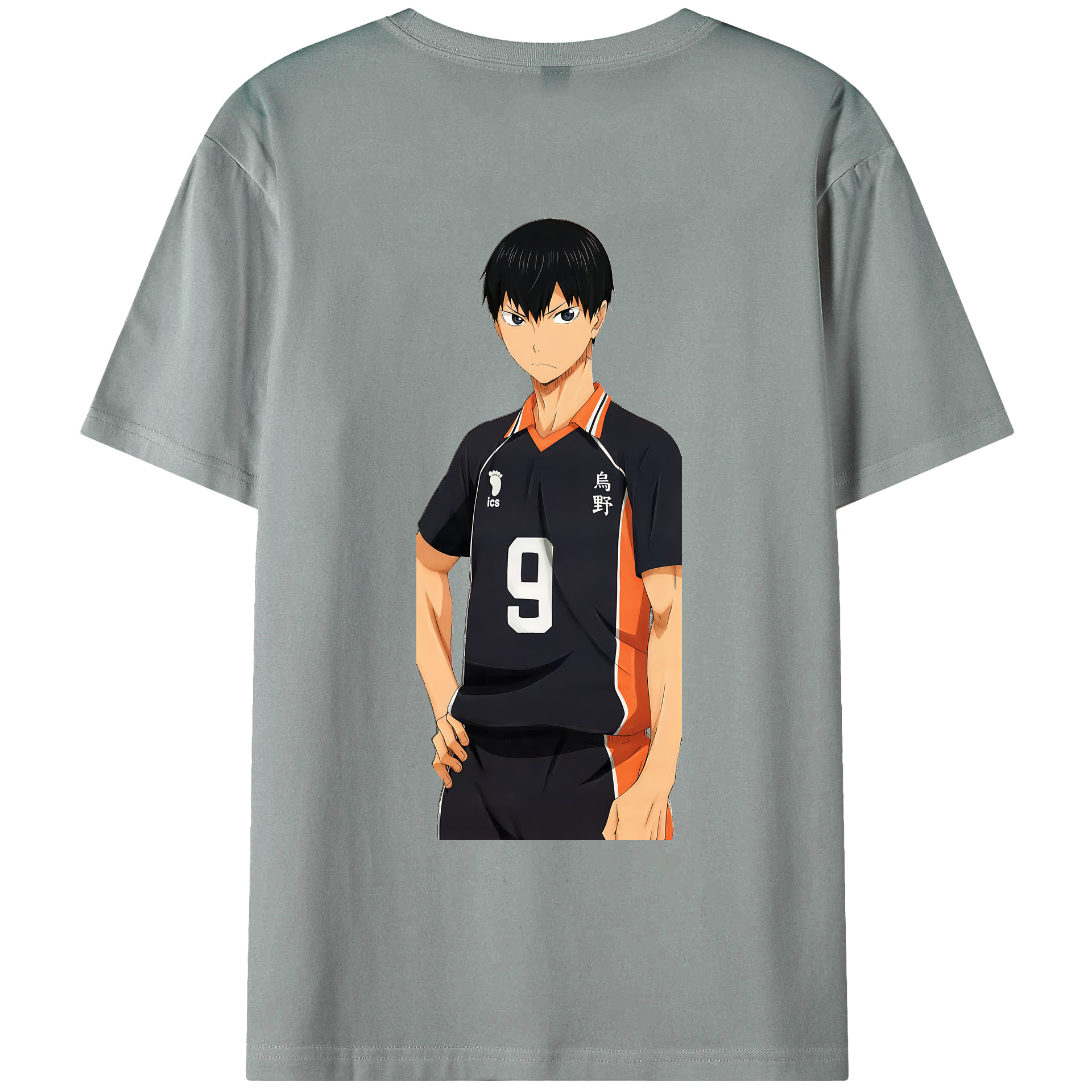 （画像用） ハイキュー!! Haikyu!! 綿100％ メンズ半袖Tシャツ（バックプリント） 通気性